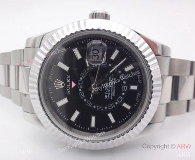 Rolex Oyster Sky Dweller Stainless Steel Black watch - Working Time Zone